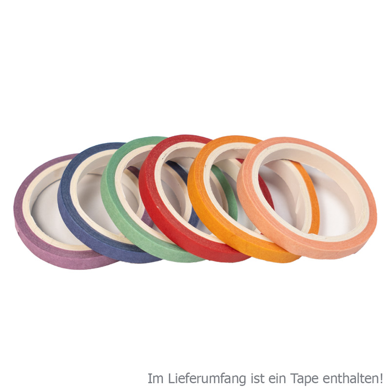 Klebeband (Washi Tape) 5mm breit - verschiedene Farben