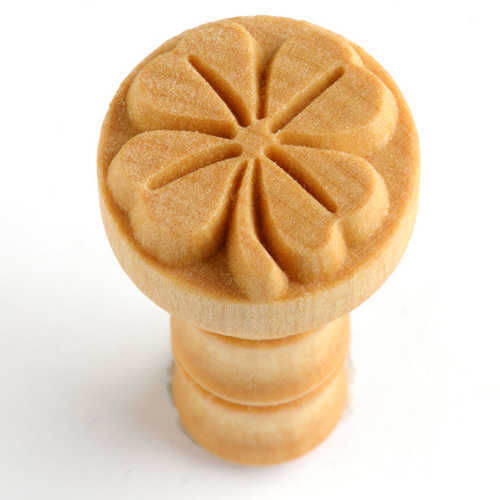 Holzstempel 2,5cm rund - Glücksklee