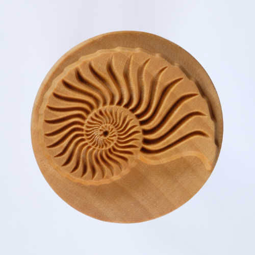 Holzstempel 6cm rund - Schnecke