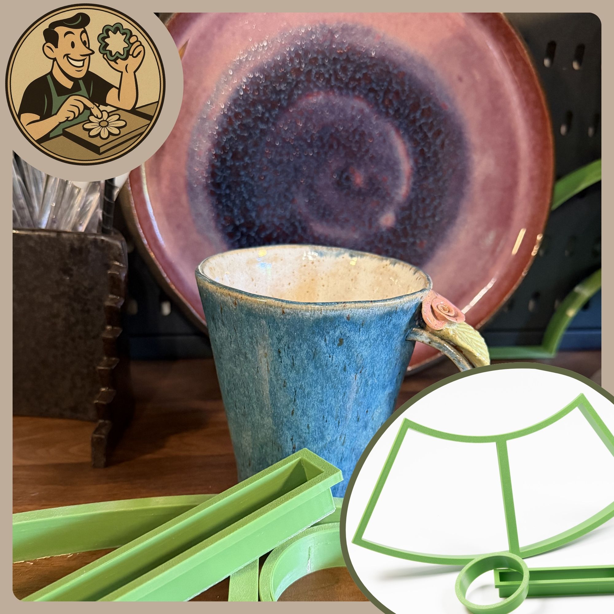 Töpferhelfer Konische Tasse - 11x6cm