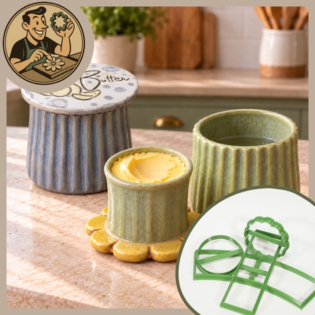 Töpferhelfer Französische Butterdose