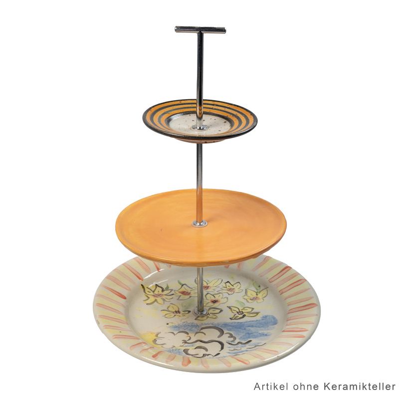 Etagere für 3 Platten - T-Griff - Gesamthöhe ca. 30cm 