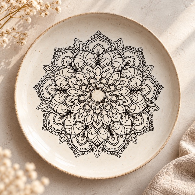 Siebdruckschablone - Drei Mandala Motive - XL 21x30cm