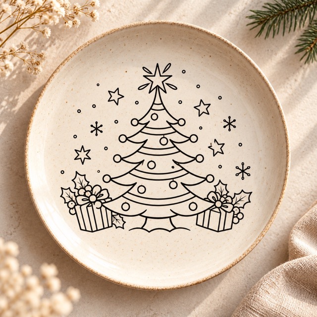 Siebdruckschablone - Sieben Weihnachts Motive - XL 21x30cm