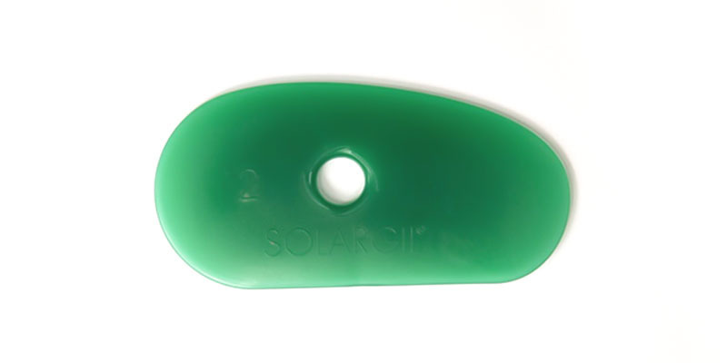 Drehschiene mittelhart grün nierenform Drehschiene mittelhart grün nierenform